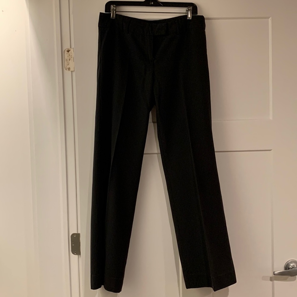 Black with white pin stripe slacks by The Limited. Size 8